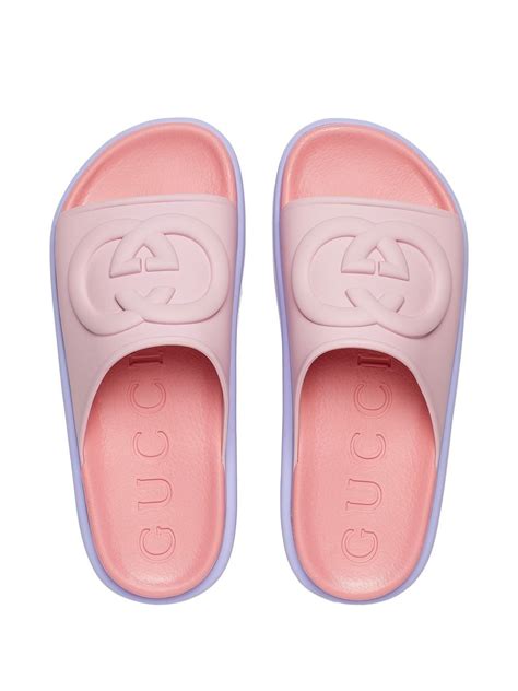 gucci slide rubber|gucci rubber platform slides.